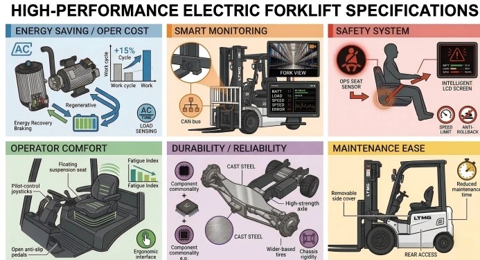 High-Voltage Lithium-Ion Forklifts specifications High-Voltage Lithium-Ion Forklifts specifications